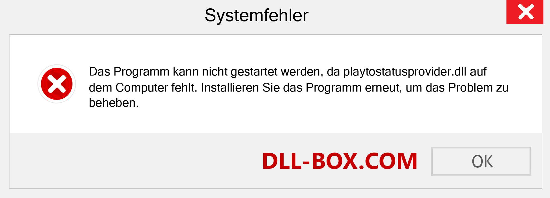 playtostatusprovider.dll-Datei fehlt?. Download für Windows 7, 8, 10 - Fix playtostatusprovider dll Missing Error unter Windows, Fotos, Bildern