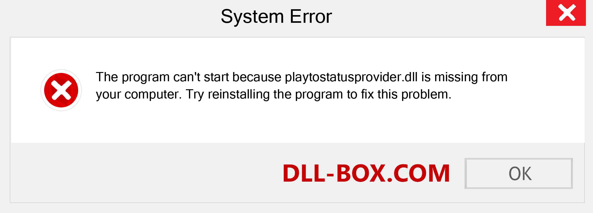  playtostatusprovider.dll file is missing?. Download for Windows 7, 8, 10 - Fix  playtostatusprovider dll Missing Error on Windows, photos, images