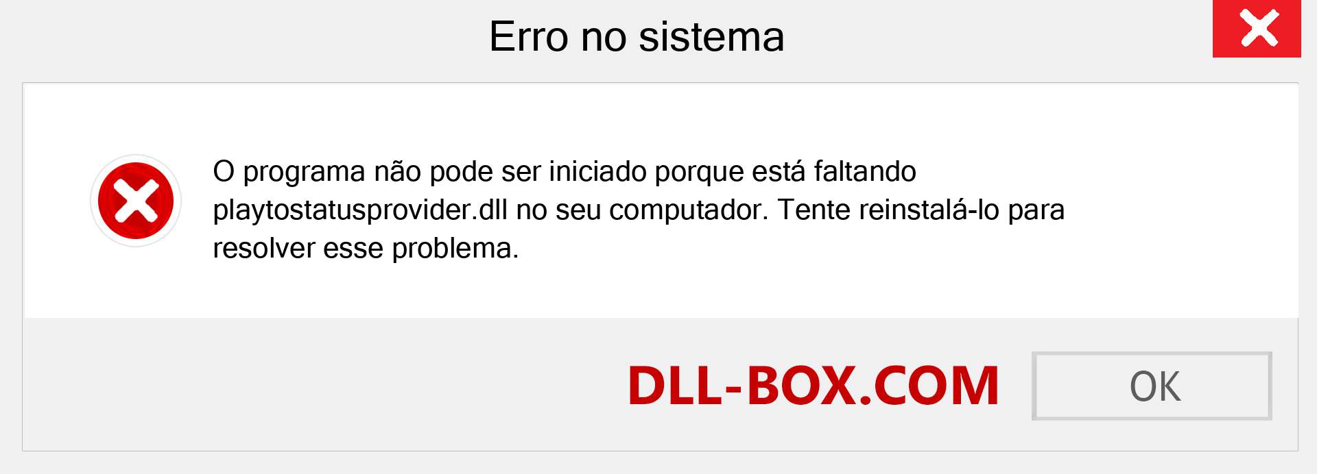 Arquivo playtostatusprovider.dll ausente ?. Download para Windows 7, 8, 10 - Correção de erro ausente playtostatusprovider dll no Windows, fotos, imagens